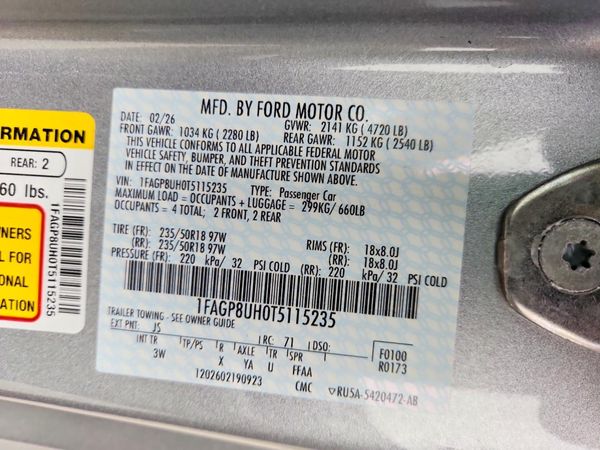 2026 FORD MUSTANG I4 — VINS
