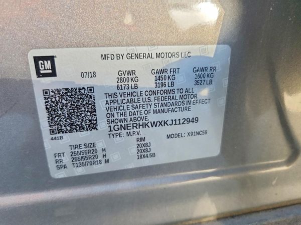 2019 CHEVROLET TRAVERSE LT — VINS