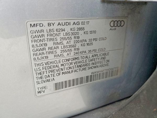 2017 AUDI Q7 quattro Premium — VINS