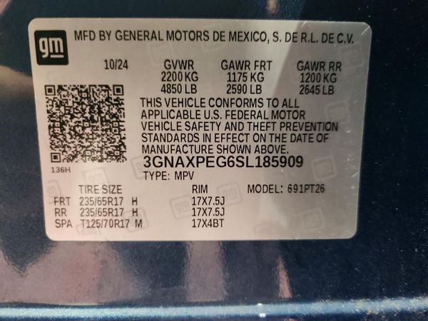 2025 CHEVROLET EQUINOX 1LT — VINS