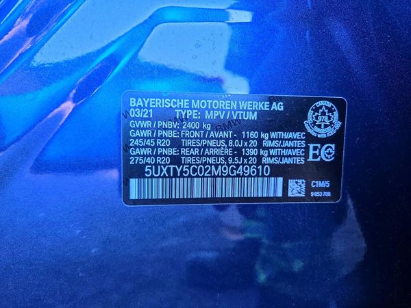 2021 BMW X3 xDrive30i — VINS