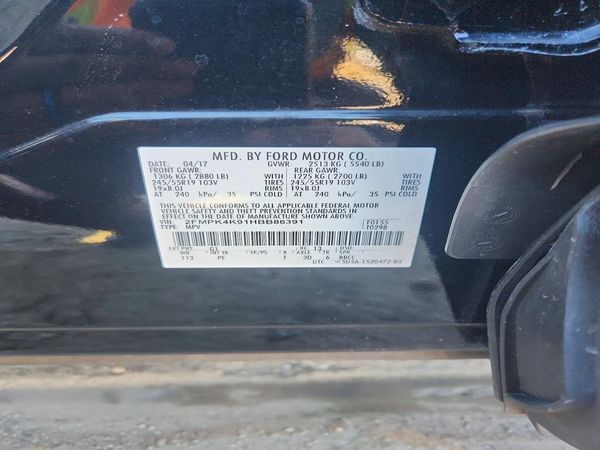 2017 FORD EDGE Titanium — VINS