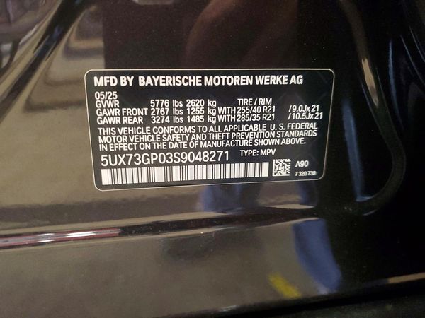 2025 BMW X3 M50 — VINS