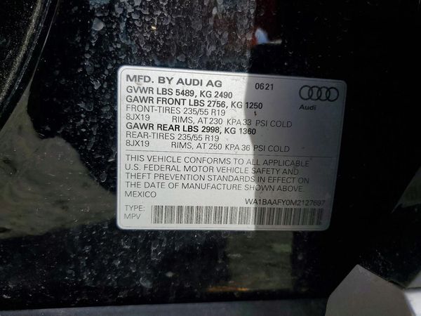 2021 AUDI Q5 quattro Premium Plus — VINS