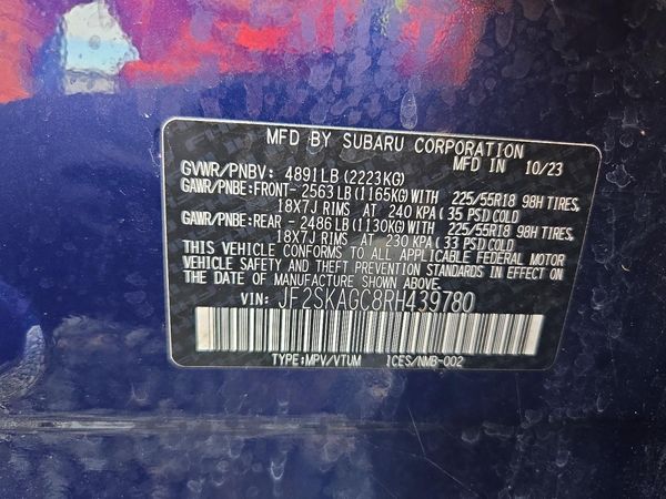 2024 SUBARU FORESTER Sport — VINS