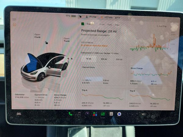 2022 TESLA MODEL 3 — ODOM