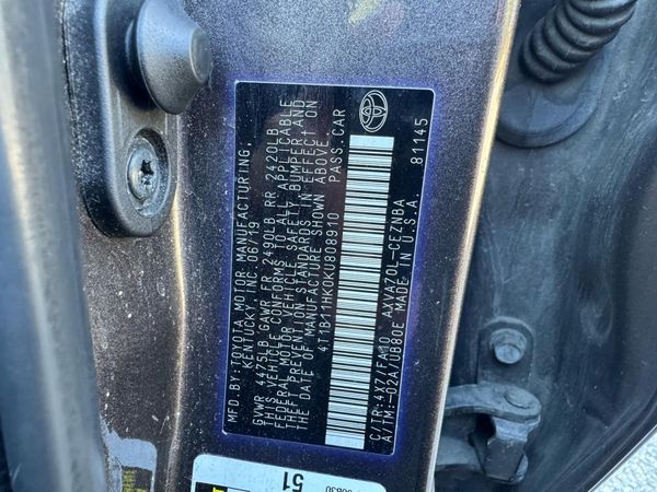 2019 TOYOTA CAMRY L/LE/SE/XLE