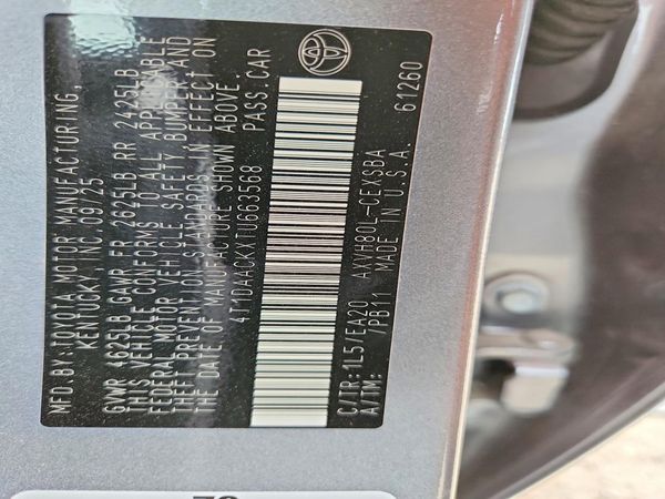 2026 TOYOTA CAMRY — VINS