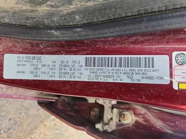2019 RAM 1500 Big Horn/Lonestar — VINS
