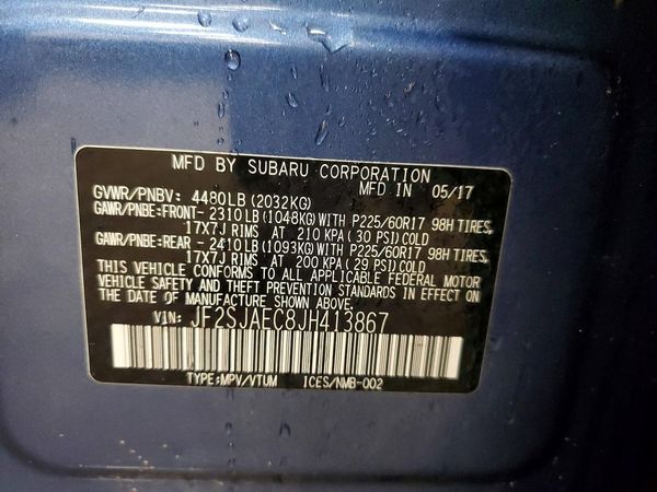 2018 SUBARU FORESTER Premium+CWP — VINS