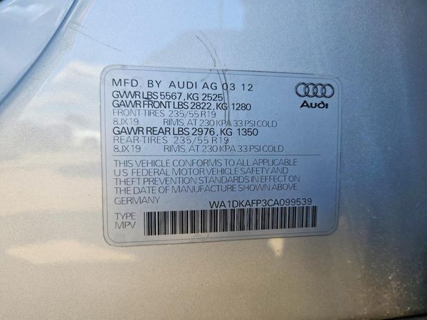 2012 AUDI Q5 Premium Plus — VINS