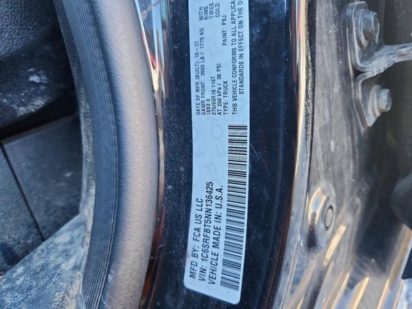 2022 RAM 1500 Big Horn, Lone Star — VINS