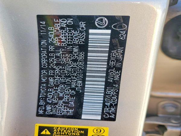 2015 LEXUS ES 300h — VINS