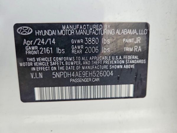 2014 HYUNDAI ELANTRA GLS(Middle) — VINS