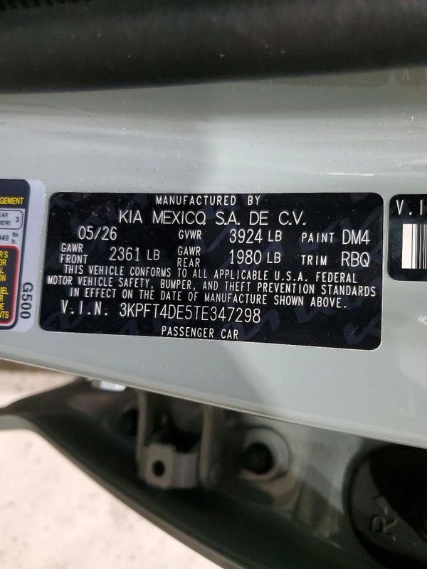 2026 KIA K4 LX, LXS — VINS
