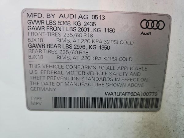 2013 AUDI Q5 Premium Plus — VINS