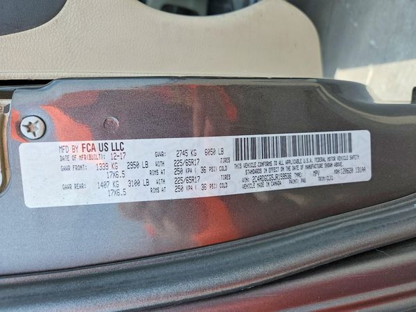 2018 DODGE GRAND CARAVAN SXT — VINS
