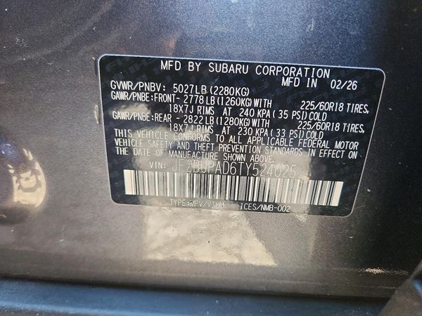 2026 SUBARU OUTBACK Premium — VINS