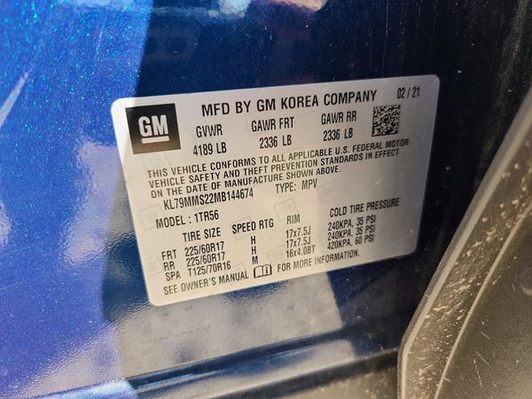 2021 CHEVROLET TRAILBLAZE LS — VINS