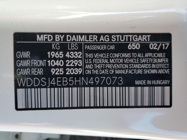 2017 MERCEDES-BENZ CLA CLA250