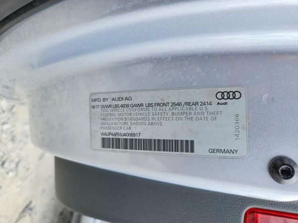 2018 AUDI S5/RS5 — VINS