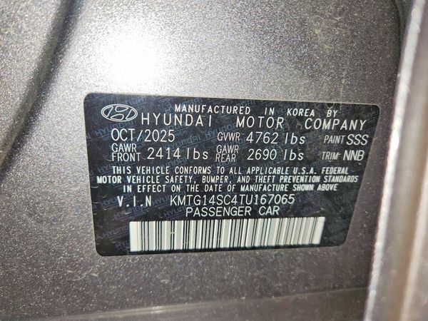 2026 GENESIS G70 2.5T RWD — VINS