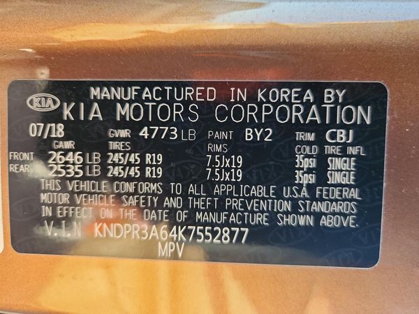 2019 KIA SPORTAGE SX — VINS