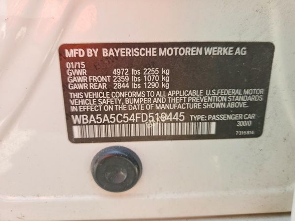 2015 BMW 528 — VINS