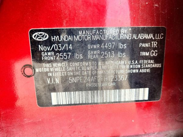 2015 HYUNDAI SONATA SE, ECO — VINS