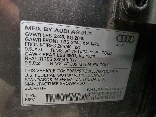 2020 AUDI Q7 — VINS