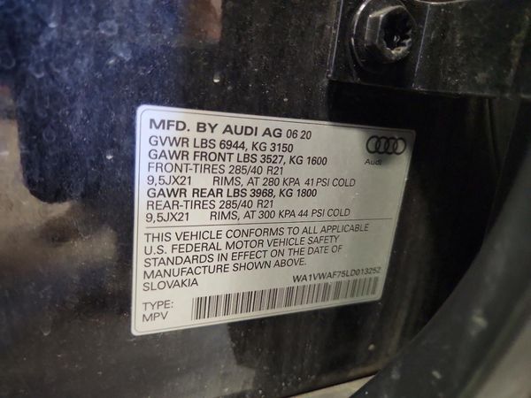 2020 AUDI SQ7 — VINS