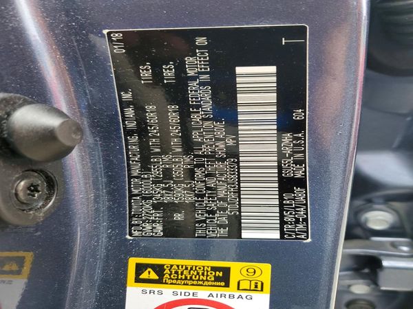2018 TOYOTA HIGHLANDER SE/XLE — VINS