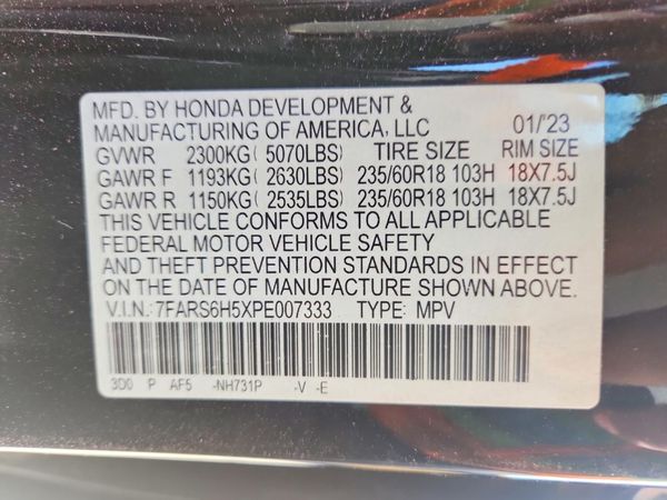 2023 HONDA CR-V Sport — VINS