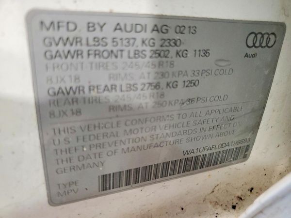 2013 AUDI A4 ALLROAD quattro Premium Plus — VINS