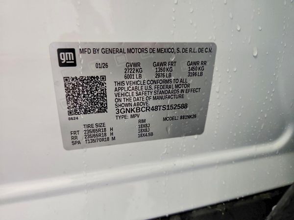 2026 CHEVROLET BLAZER 2LT — VINS