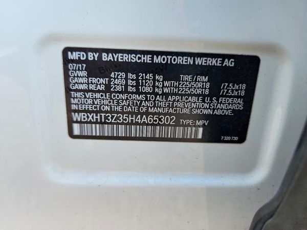2017 BMW X1 xDrive28iBr — VINS
