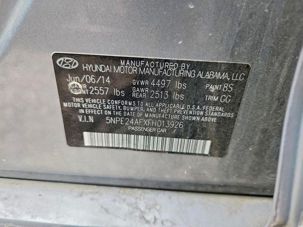 2015 HYUNDAI SONATA SE, ECO — VINS