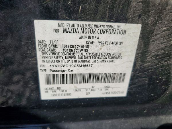 2012 MAZDA 6 Touring — VINS
