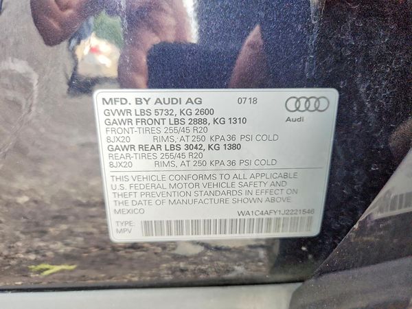 2018 AUDI SQ5 quattro Prestige — VINS