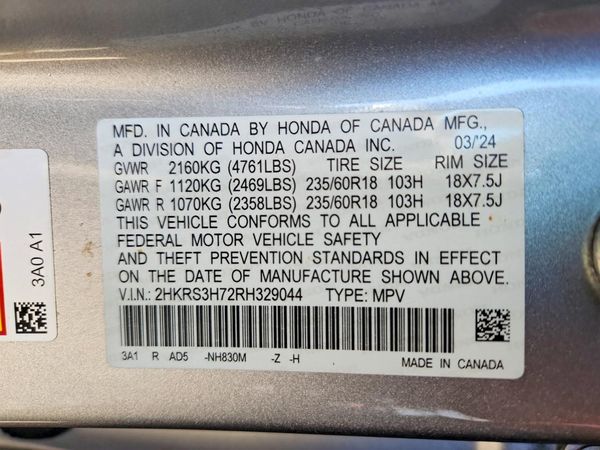 2024 HONDA CR-V EX-L — VINS