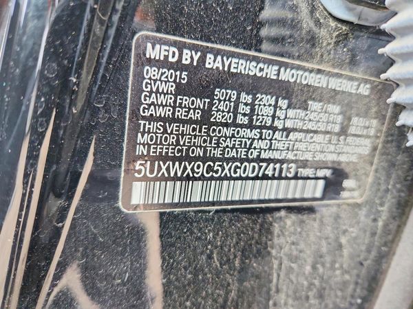 2016 BMW X3 xDrive28i — VINS