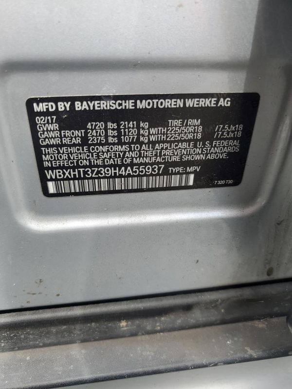2017 BMW X1 xDrive28iBr — VINS