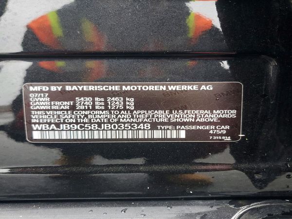 2018 BMW M550XI xDrive — VINS