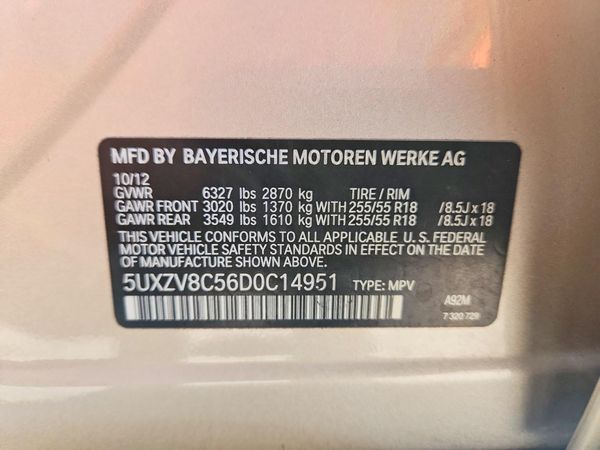 2013 BMW X5 xDrive50i — VINS