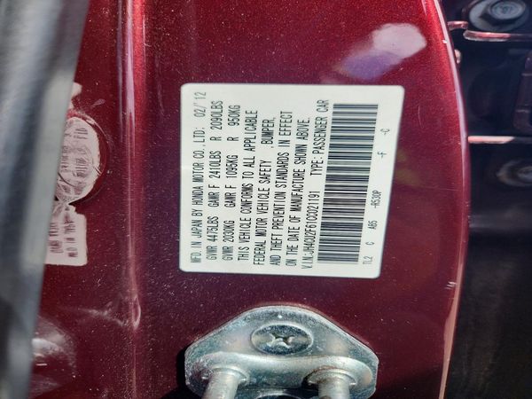 2012 ACURA TSX Tech — VINS