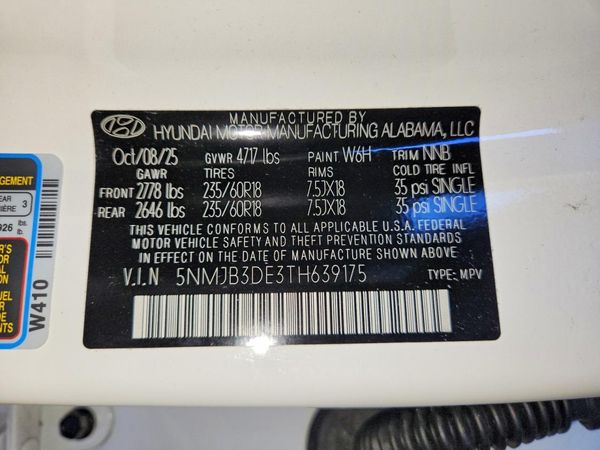 2026 HYUNDAI TUCSON SEL, SEL Plus — VINS