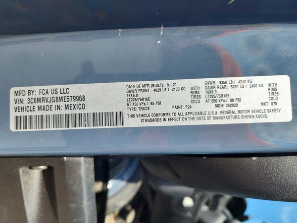 2021 RAM PROMASTER 3500 — VINS