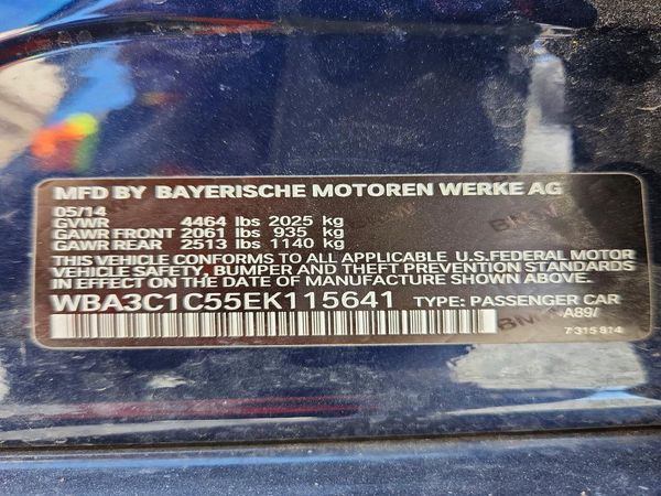 2014 BMW 3 SERIES — VINS