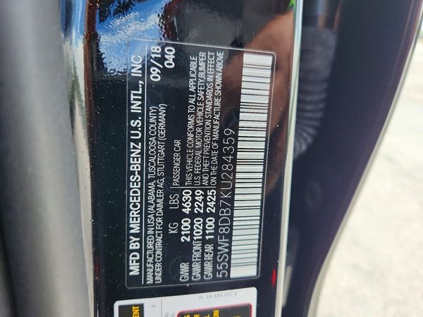 2019 MERCEDES-BENZ C C300 — VINS