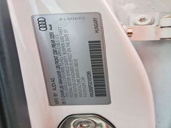 2016 AUDI A3 — VINS
